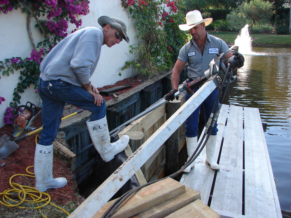 Wood Seawall Garland Marine Construction