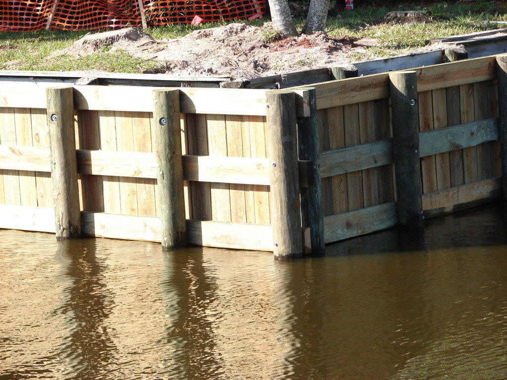 Wood Seawall Garland Marine Construction